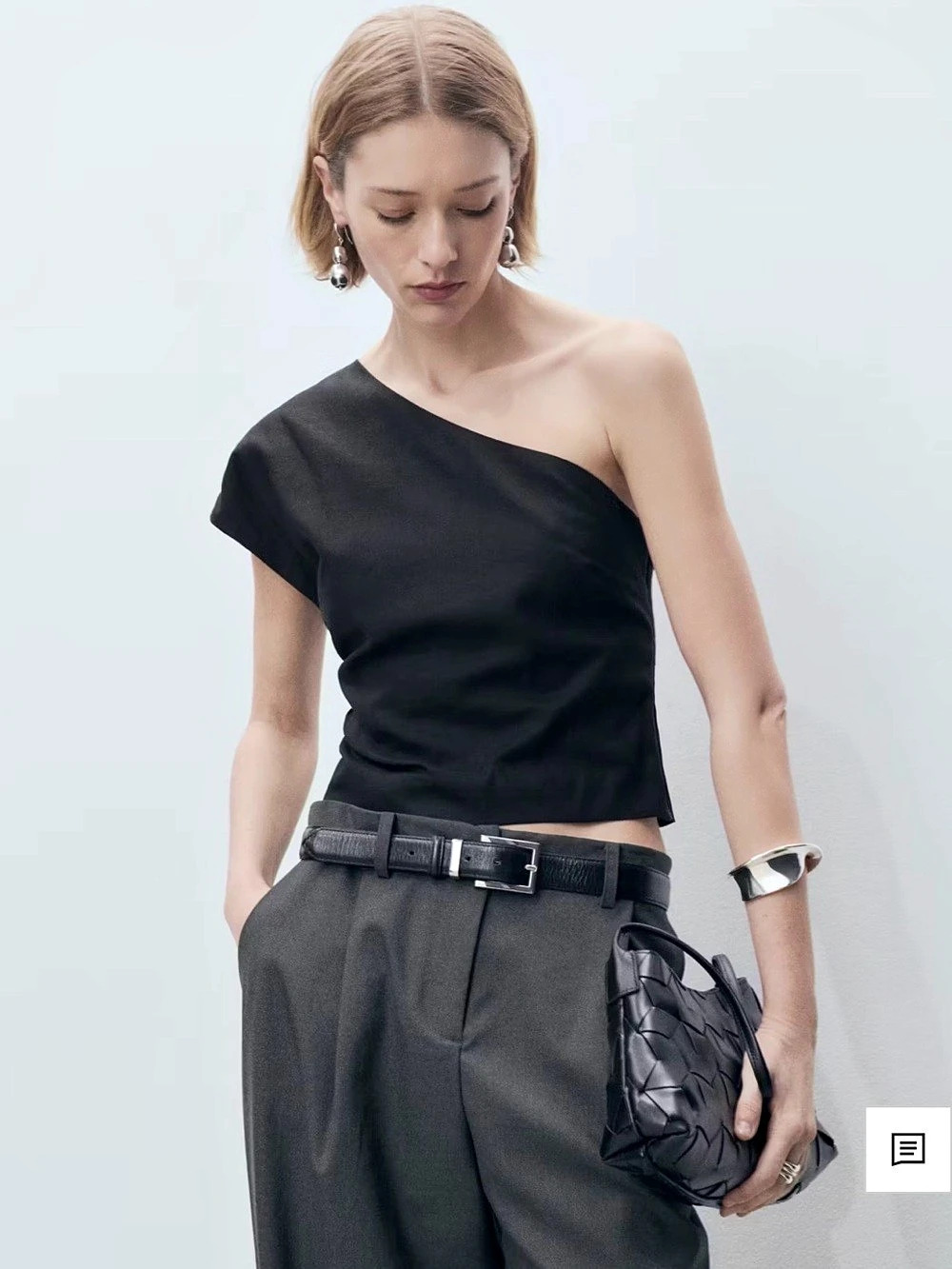 Asymmetrical Linen Top